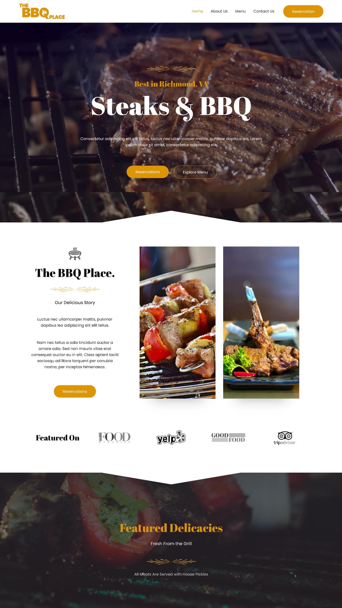 Home the bbq steaks place